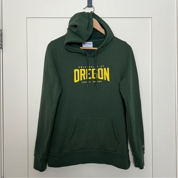 University of Oregon Hoodie Sweatshirt Womans Large Green Champion - Picture 1 of 13